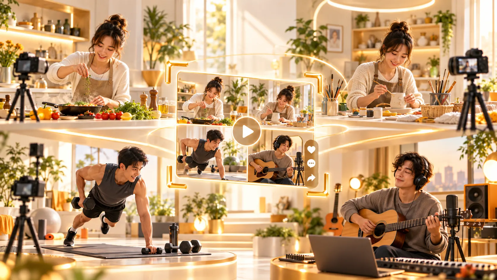 清晨餐桌与生活记录短片画面